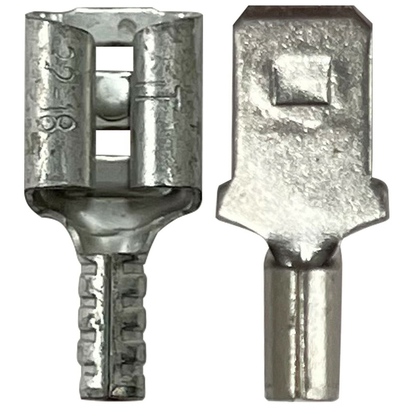 Non Insulated Female & Male 22-18 AWG Quick Disconnect Connector .250 1/4 – Pack of 200