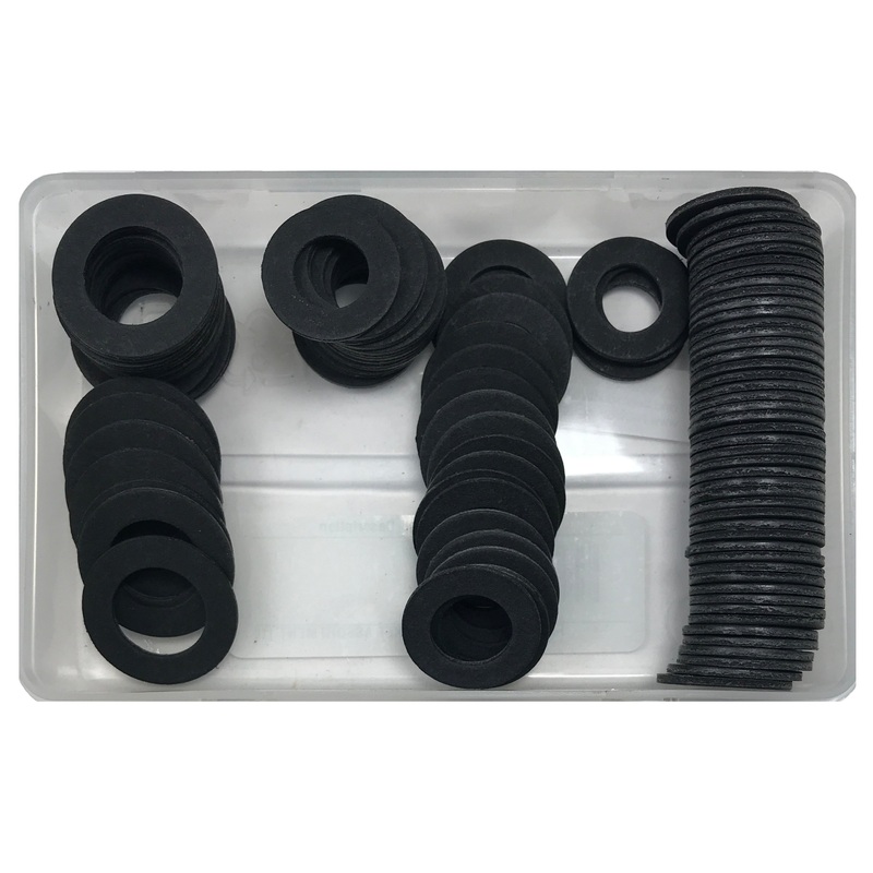 100 Piece Fiber Oil Drain Plug Gasket Assortment Kit