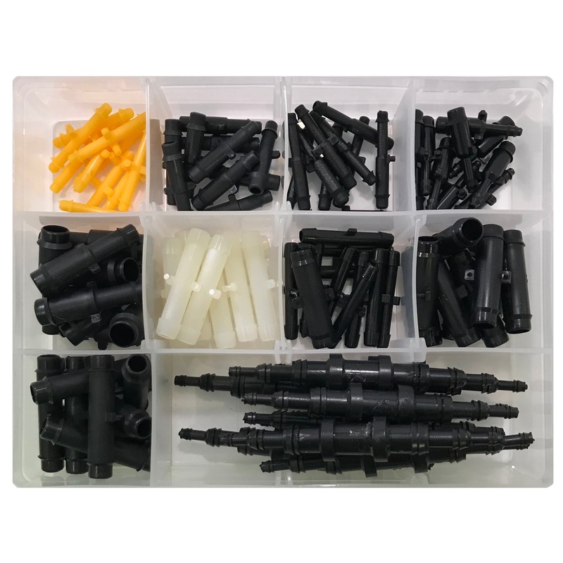 100 Piece Straight Vacuum Connector Assortment Kit