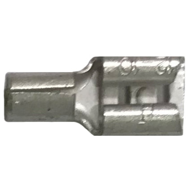 12-10 AWG Non-Insulated Female Quick Disconnect Terminals – .250 Tab Tin-Plated Copper – 100 to 1000 Pack – Made in USA
