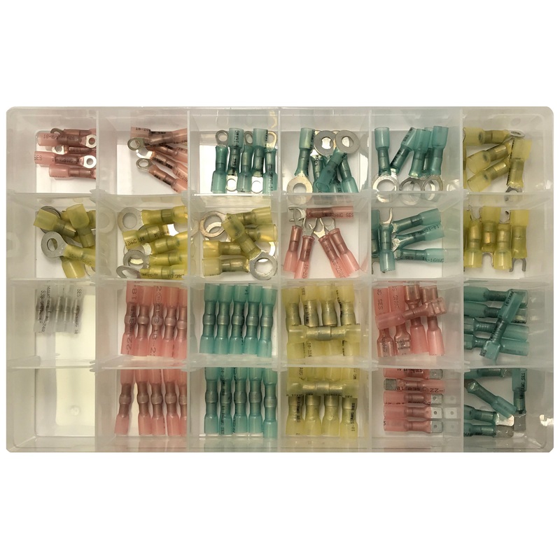 120 Piece Multilink Heat Shrink Crimp & Solder Wire Terminal Connector Assortment Kit