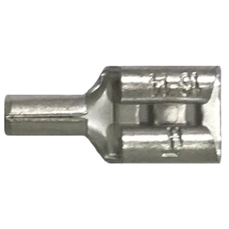 16-14 AWG Non-Insulated Female Quick Disconnect – .250 Tab Tin-Plated Copper – 100 to 1000 Pack – Made in USA