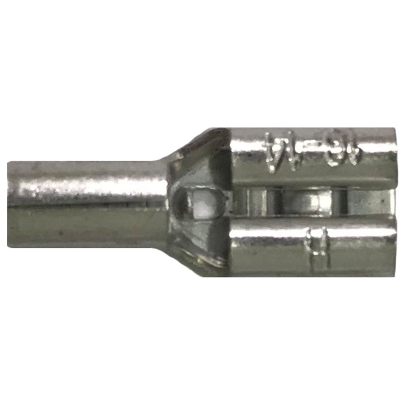16-14 AWG Non-Insulated Female Quick Disconnect Terminals – .187 Tab Tin-Plated Copper – 100 to 1000 Pack – Made in USA