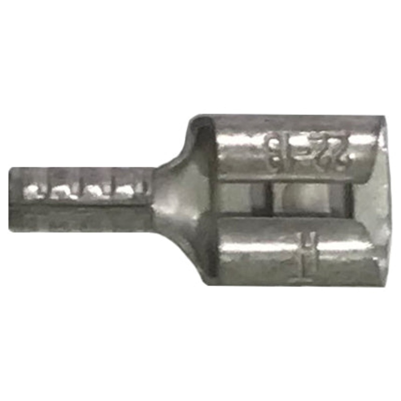 22-18 AWG Non-Insulated Female Quick Disconnect Terminals – .250 Tab Tin-Plated Copper – 100 to 1000 Pack – Made in USA