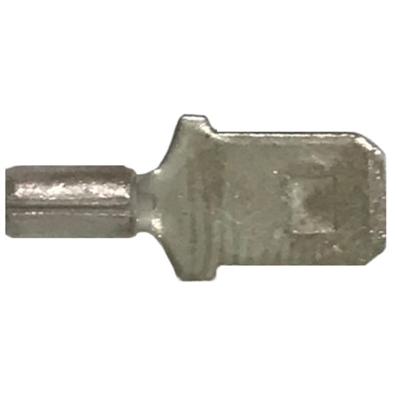 22-18 AWG Non-Insulated Male Quick Disconnect Terminals – .250 Tab Tin-Plated Copper – 100 to 1000 Pack – Made in USA