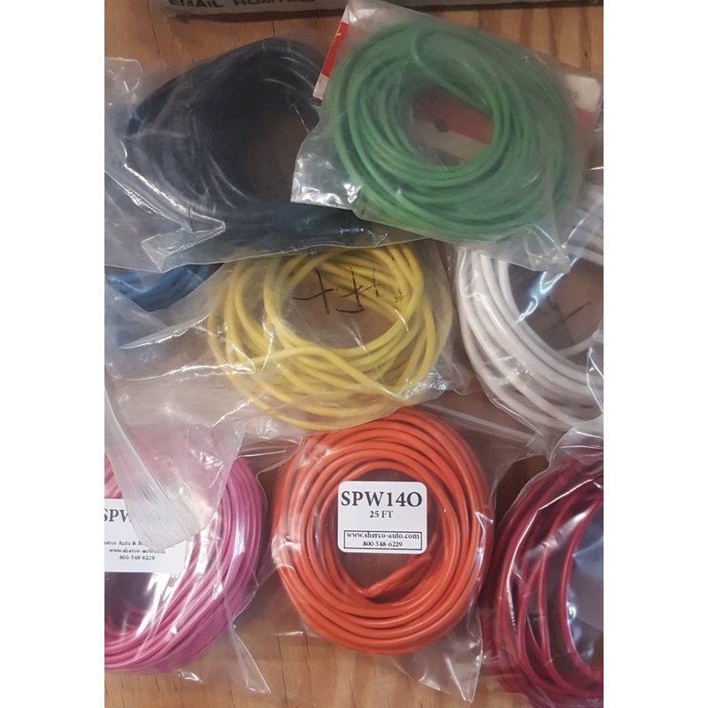 25 Total Coils – Primary Wire Assortment – 5 Colors Each Gauge – 25 Ft. Each
