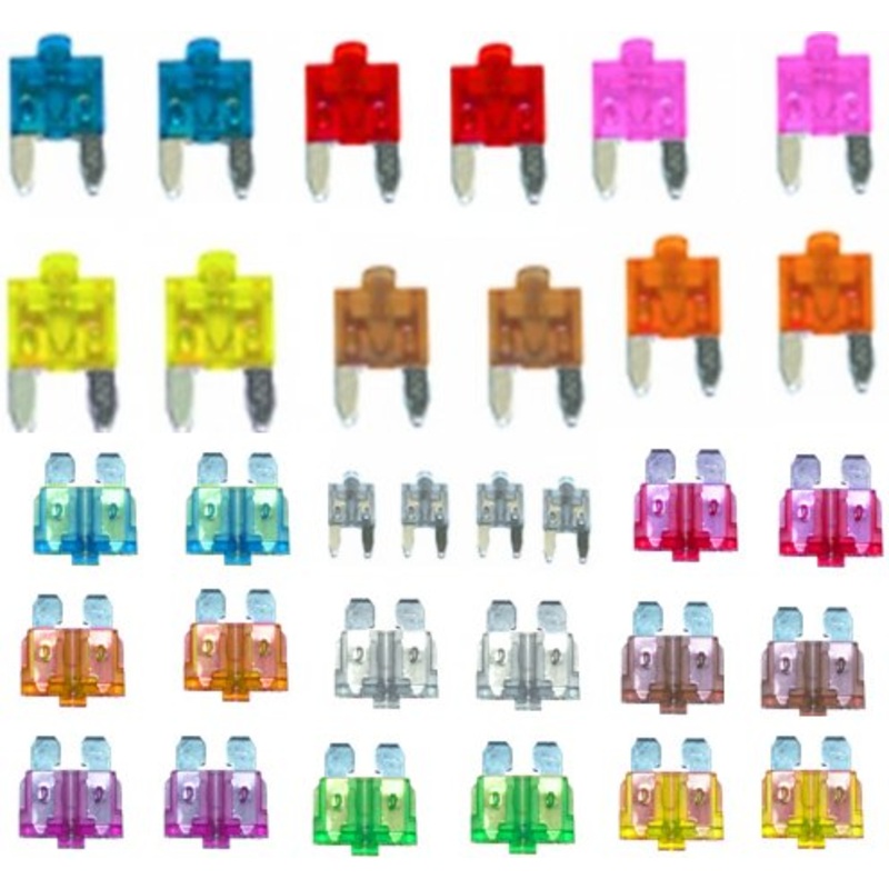 32 Piece LED Fuse Assortment – 2 Each Of 8 LED and 8 Mini LED Fuses