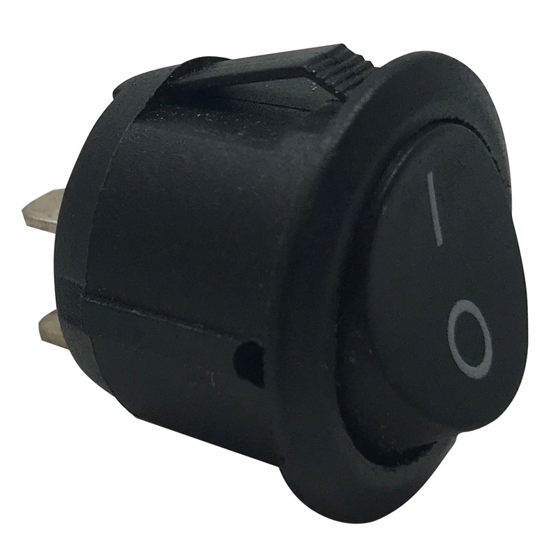 Black Non-Illuminated On Off Round Rocker Switches 12V 20A SPST – Car Boat – 1 or 5 Pack