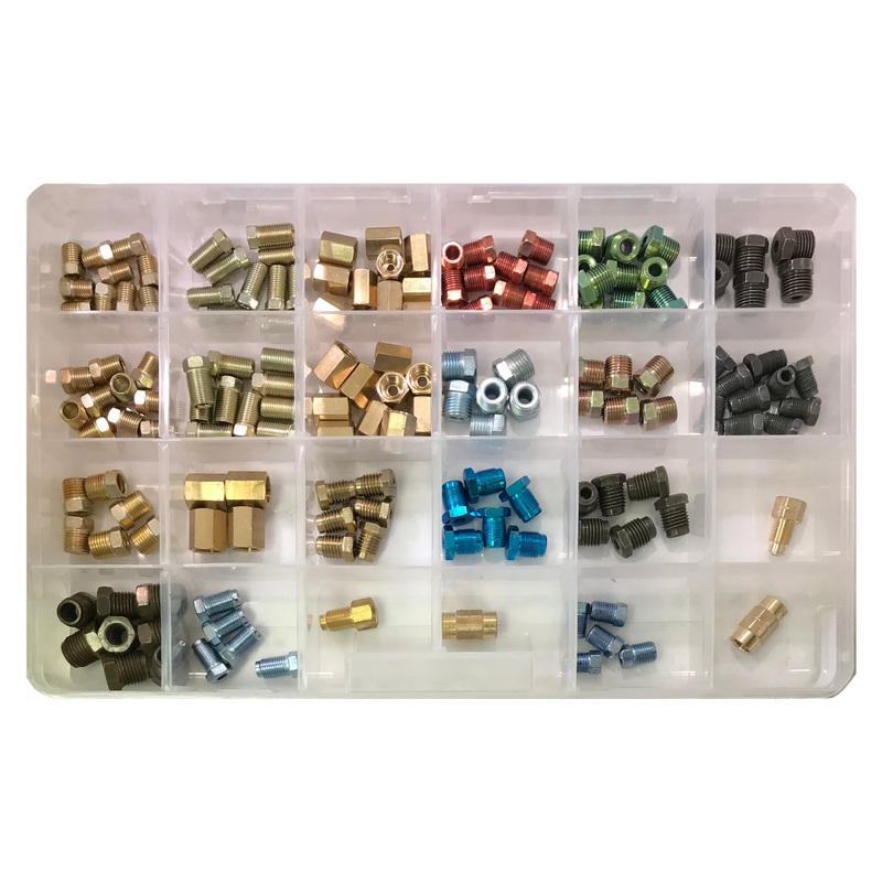 Brake Line Union & Tube Nut Assortment Kit – 158 Piece