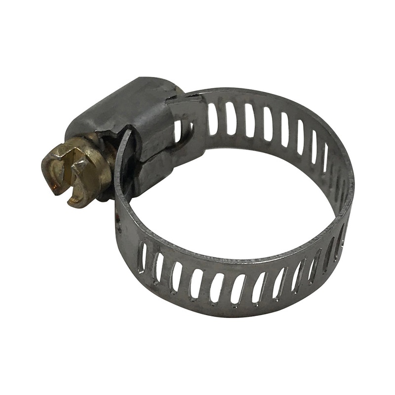 SAE #6 Stainless Steel Mini Worm Gear Hose Clamp – 7/16 to 25/32 – 5/16 Band – 10 or 100 Pack