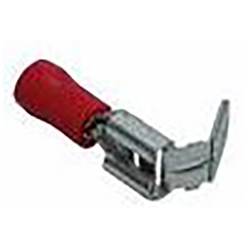 Vinyl Insulated Red Piggyback Terminal Quick Disconnect Connector 22-18 Gauge .250 Tab – 100 Pack