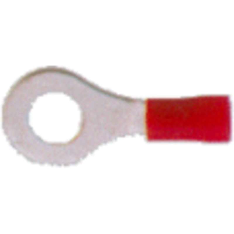 Vinyl Insulated Red Ring Terminal 22-18 Gauge 1/4 Stud – 100 or 200 Pack