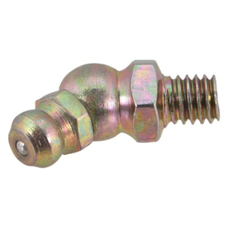 45 Degree Grease Fitting – 6 MM x 1 Metric – 10 Pack