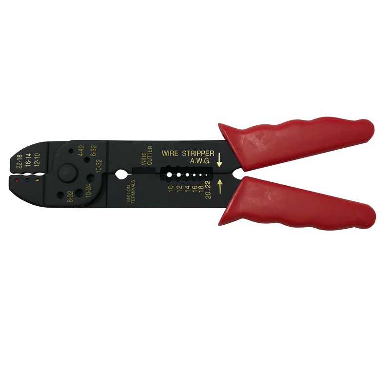 8 Wire Stripper Cutter & Crimper Tool 22-10 AWG for Non & Insulated Terminals