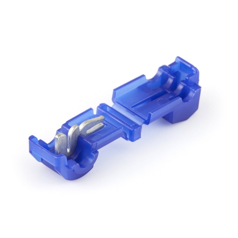 Blue 16-14 Gauge Mid Wire T-Tap Connectors – 100 Pack