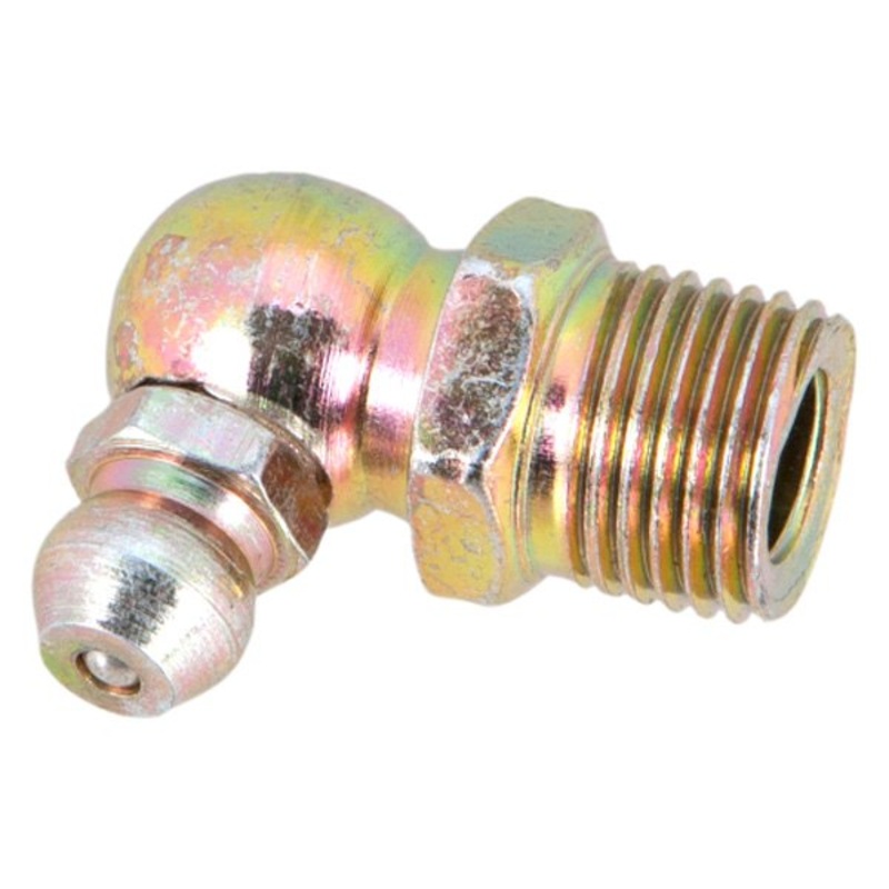 Long 90 Degree Grease Fitting – 1/8 NPT x -27 SAE – 10 Pack