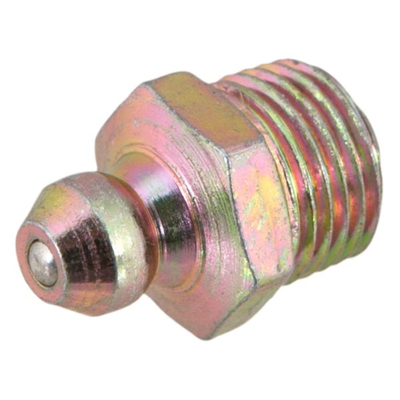 Long Straight Grease Fitting – 1/8 NPT x -27 SAE – 10 Pack