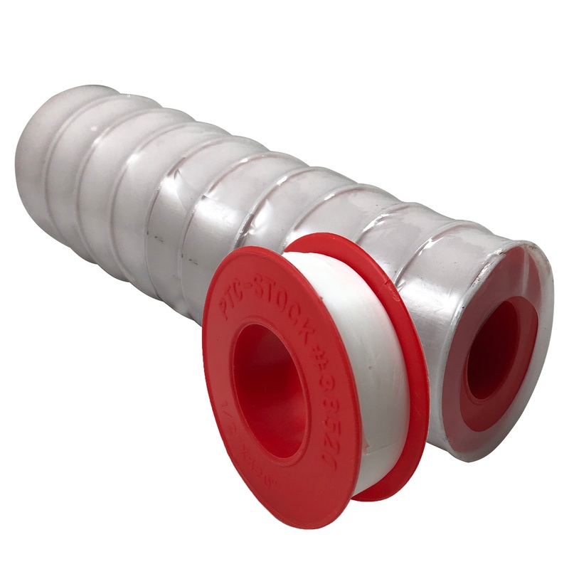 PTFE Thread Sealant Tape – 1/2 x 25 Ft – Teflon Plumbing & Air Fitting Tape – 10 Rolls