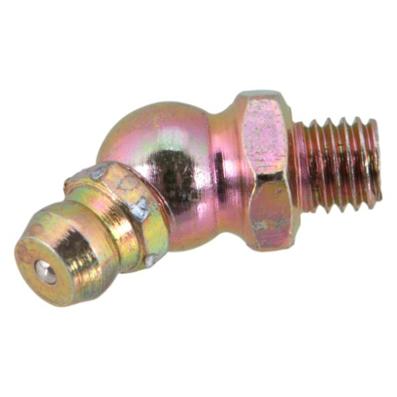Short 45 Degree Grease Fitting – 1/4 x -28 SAE – 10 Pack