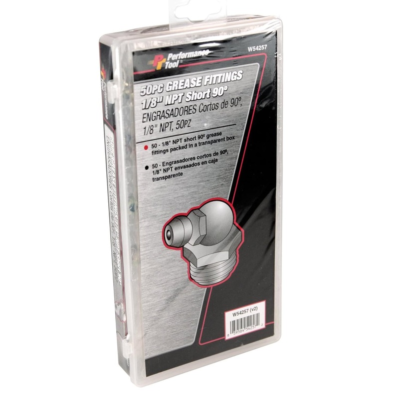 Short 90 Degree Grease Fittings 1/8 NPT x -27 SAE – 100 Pack