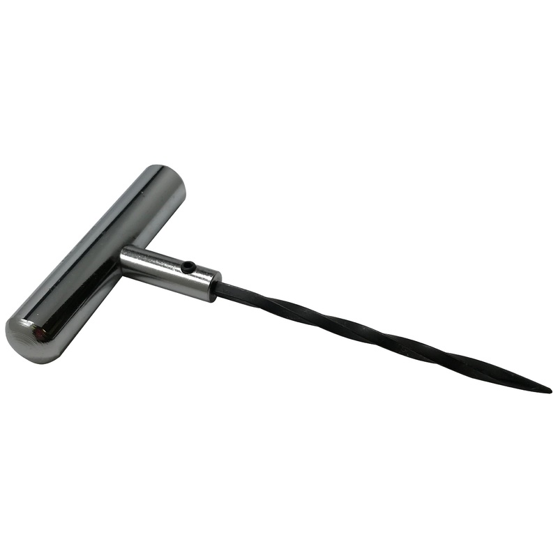 Steel Heavy Duty T-Handle Tire Plug Repair Tool With Replaceable Spiral Probe Needle