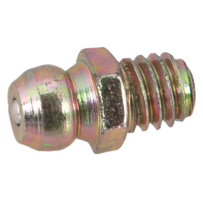 Straight Grease Fitting – 6 MM x 1 Metric – 10 Pack