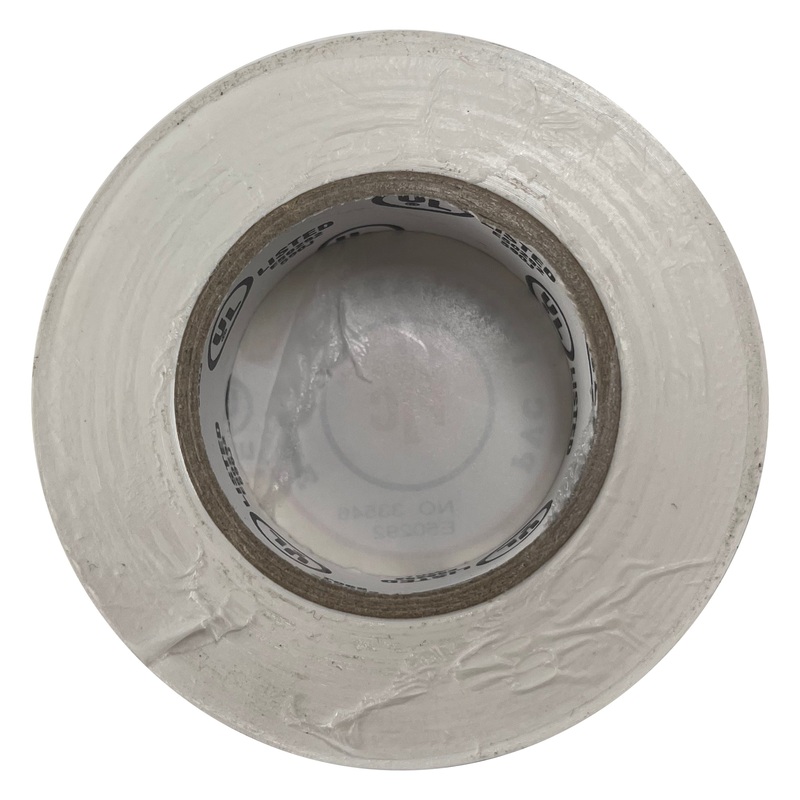 White PVC Insulated Electrical Tape – 3/4 x 50′ FT x 7 MILL – UL Listed – 1 or 10 Pack