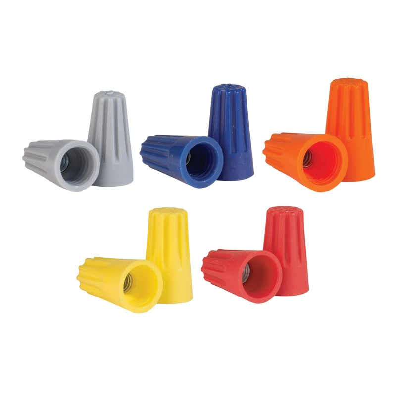 Wire Nut Assortment Screw on Connector – 100 Pack of Each Size