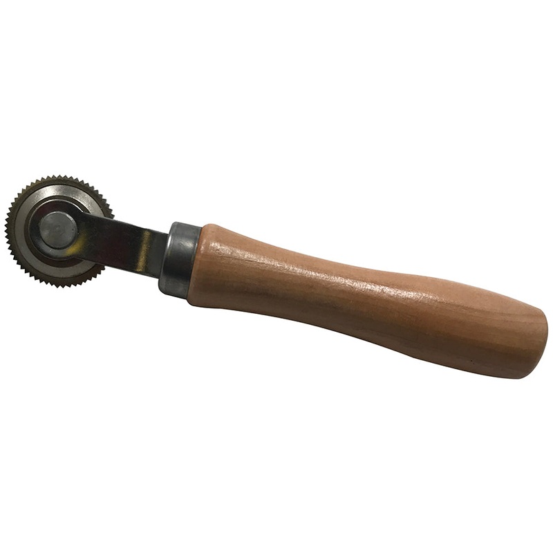 Wood Handle Ball Bearing Stitcher – 4mm Grooving Wheel – 1-1/2 Diameter