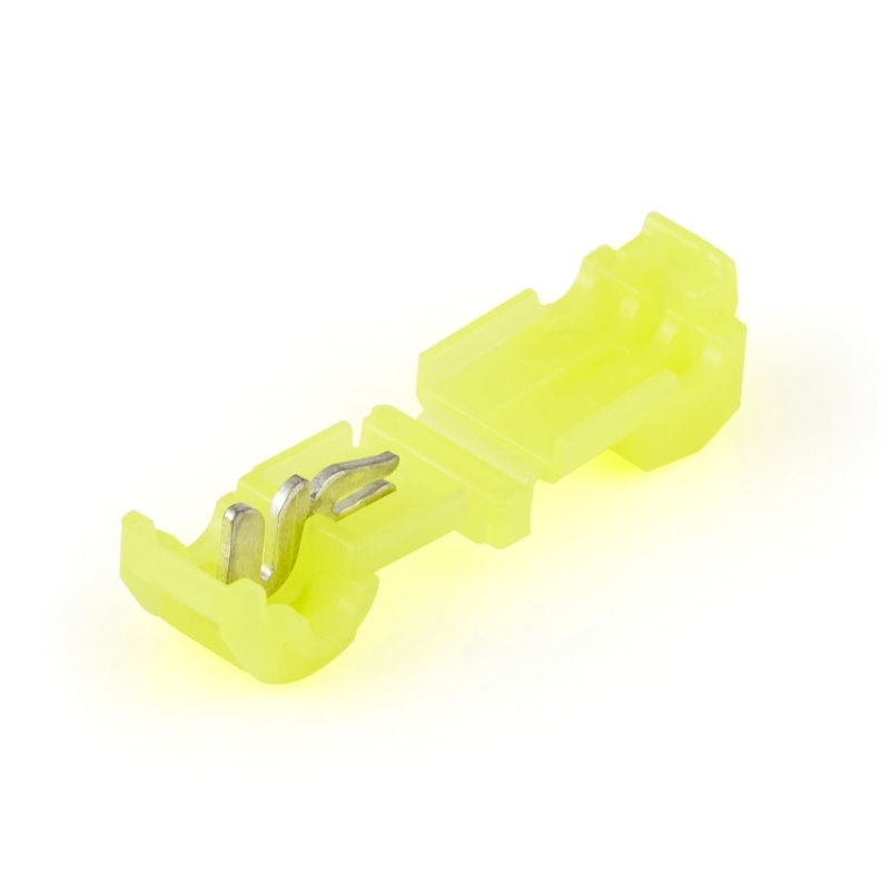 Yellow 12-10 Gauge Mid Wire T-Tap Connectors – 100 Pack