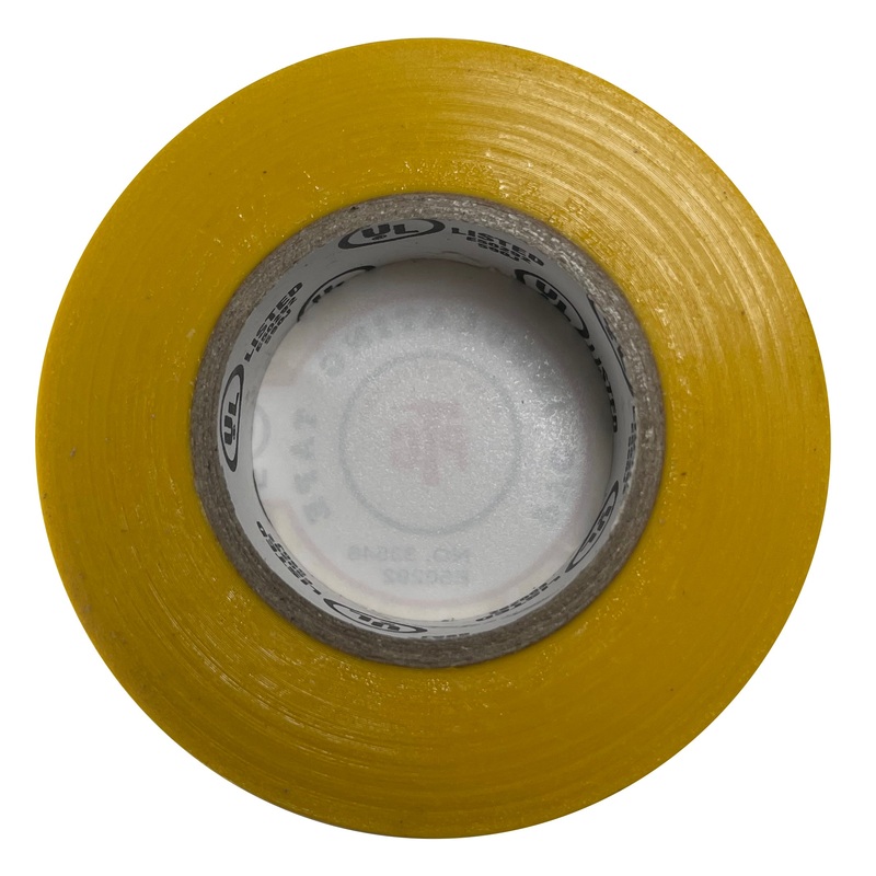 Yellow PVC Insulated Electrical Tape – 3/4 x 50′ FT x 7 MILL – UL Listed – 1 or 10 Pack