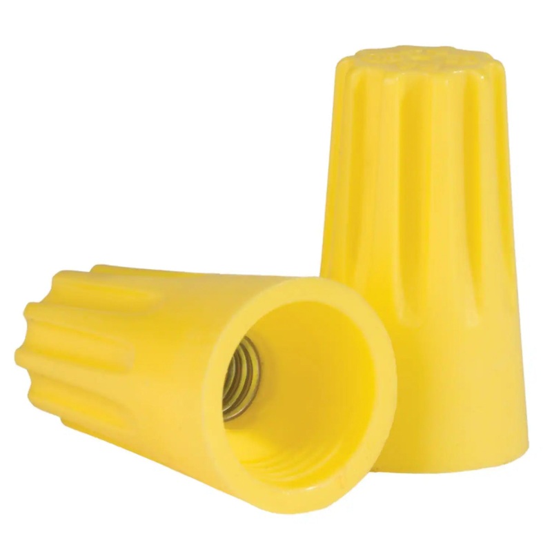 Yellow Screw On Connector 16-10 Gauge Wire Nuts – 100 Pack
