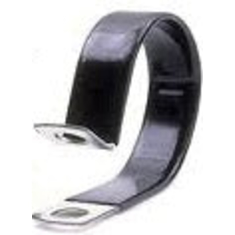 1/4 ID Vinyl Insulated Steel Clamp – Black – 10 or 100 Pack
