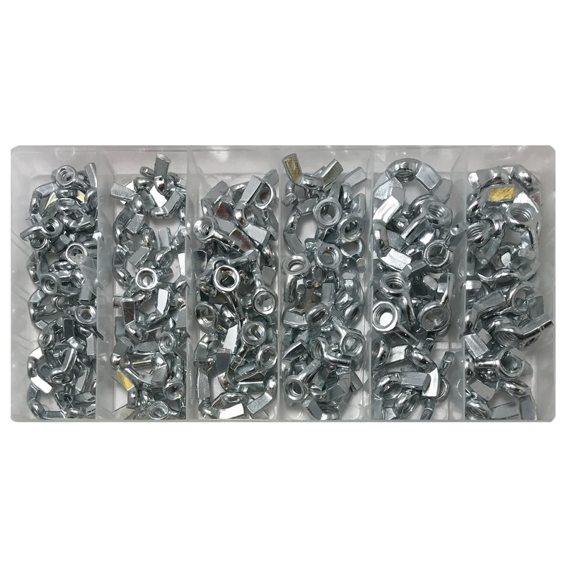 150 Piece Wing Nut Assortment Kit – 6 Popular Sizes