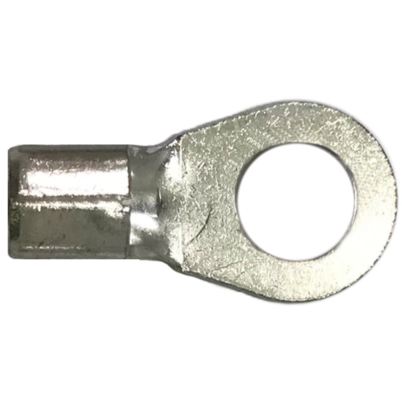 6 AWG Non-Insulated Ring Terminals – 1/4 Stud – 25 to 1000 Pack – Made in USA