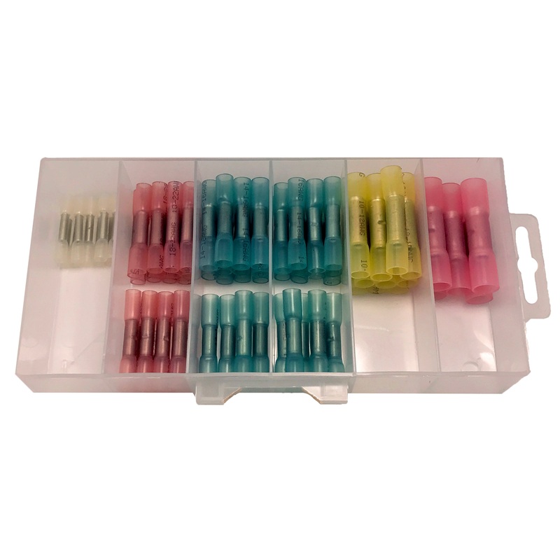 75 Piece Heat Shrink & Crimp Butt Connector Assortment Kit