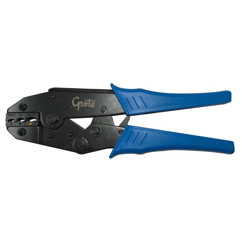 Grote Heavy Duty Ratcheting Crimper Tool for 22-10 Gauge Insulated Nylon & Vinyl PVC Terminals