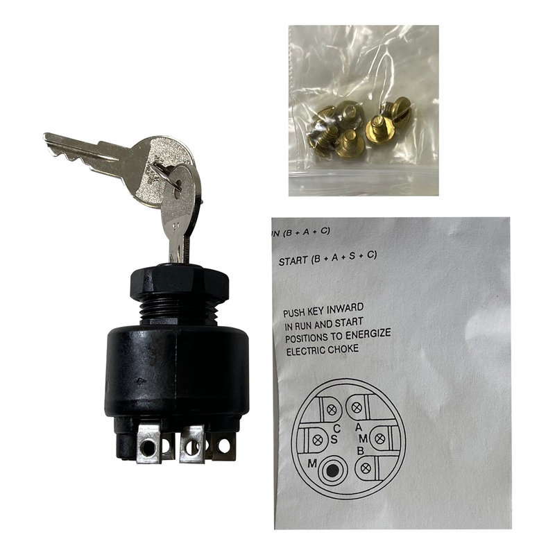 Marine Ignition Switch 3 Position With Push To Choke