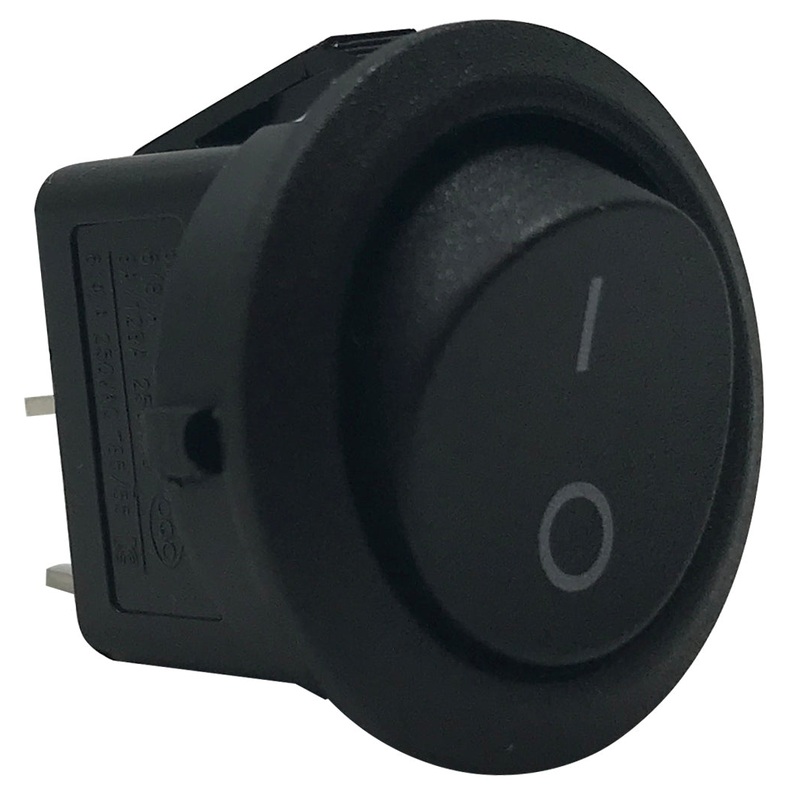 Round Rocker Momentary Switch – ON/OFF – 20A at 12V – 21mm Mount – 1 or 4 Pack