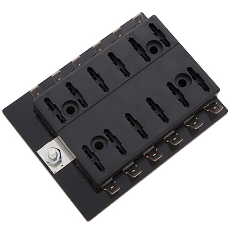 Universal 10 Position ATC/ATO Blade Type Fuse Holder Block Panel