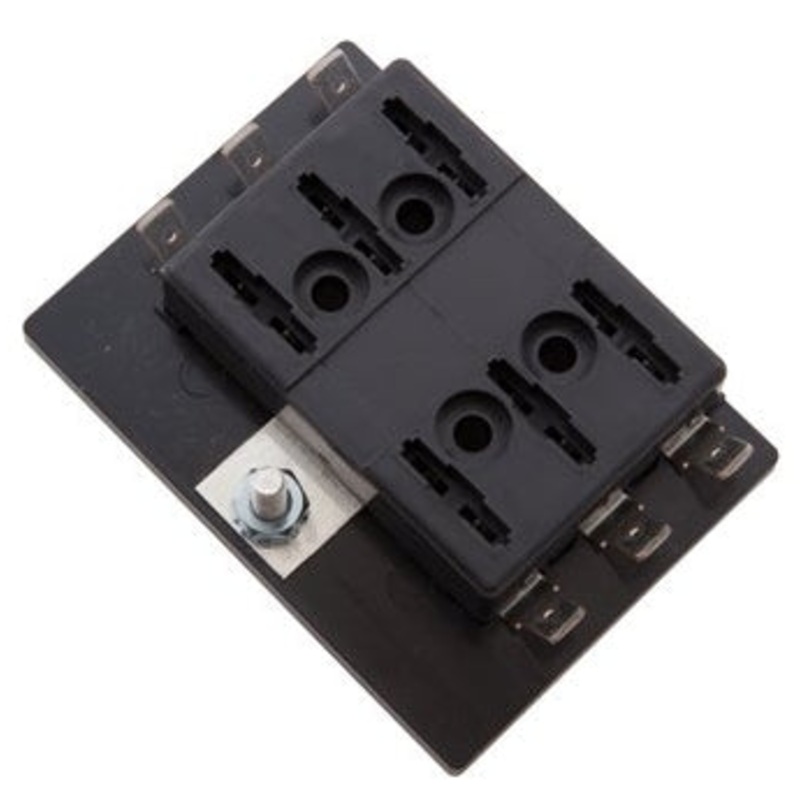 Universal 6 Position ATC/ATO Blade Type Fuse Holder Block Panel