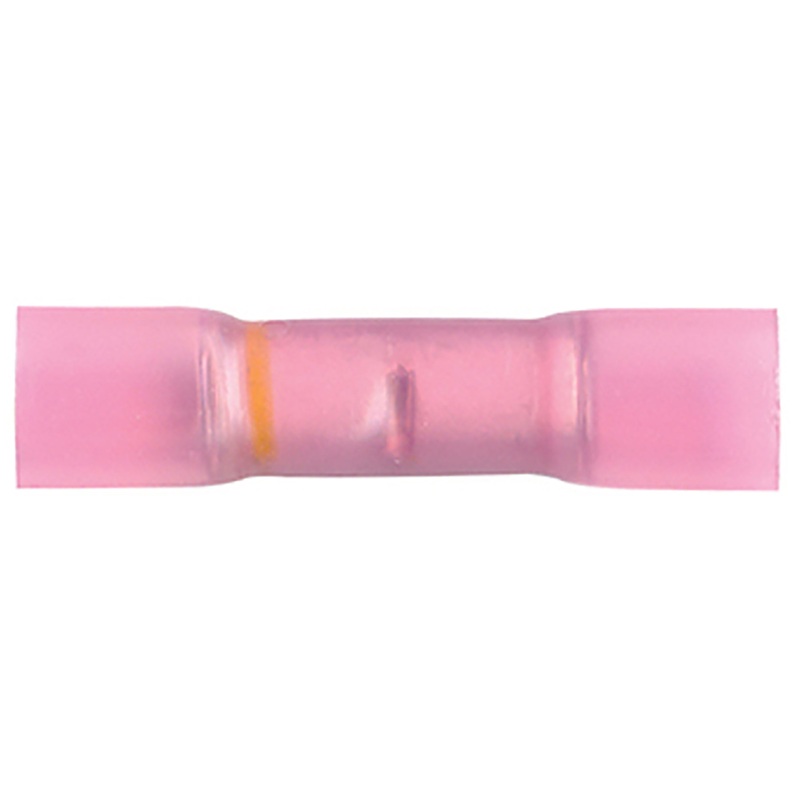 12-10 to 8 AWG Pink Step Down Butt Connector – Heat Shrink & Crimp – 10 to 500 Pack