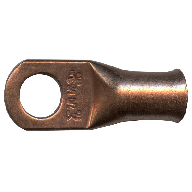 2/0 AWG Copper Lug – 1/2 Ring Terminal – 10 or 100 Pack