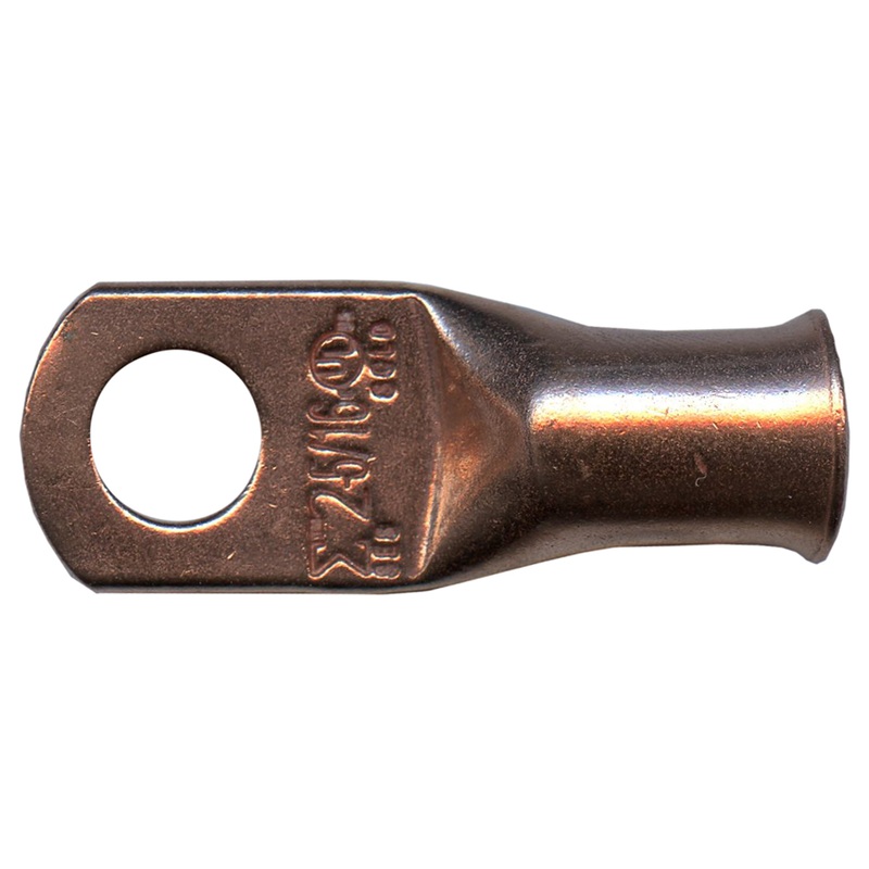 2 AWG Copper Lug – 5/16 Ring Terminal – 10 or 100 Pack