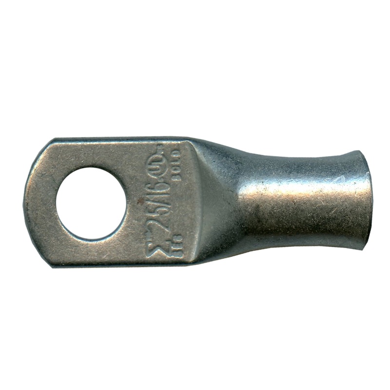 2 AWG Tinned Copper Lug – 5/16 Ring Terminal – 10 or 100 Pack