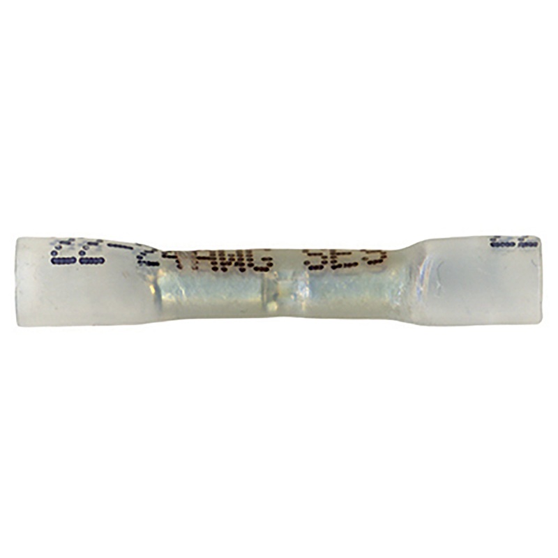 26-24 AWG White Butt Connector – Heat Shrink & Crimp – 10 to 500 Pack