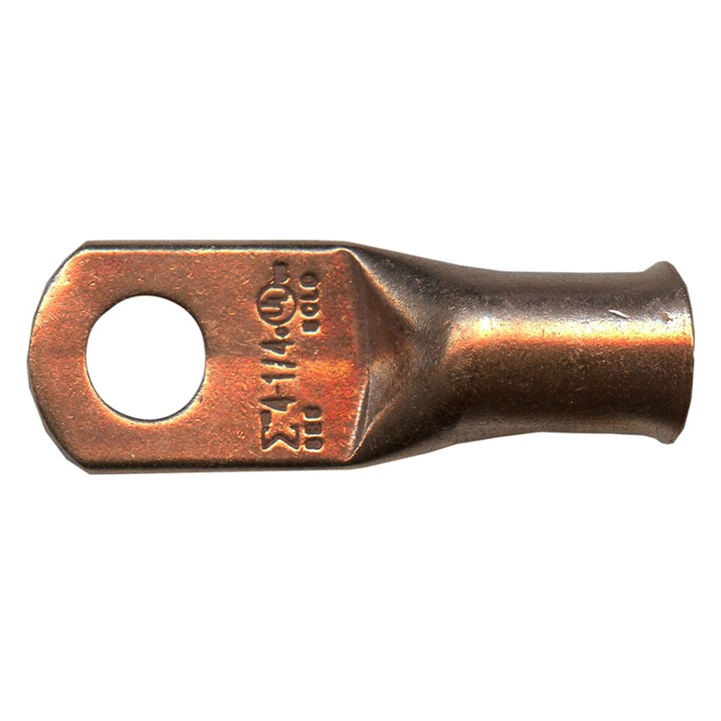 4 AWG Copper Lug – 1/4 Ring Terminal – 10 or 100 Pack