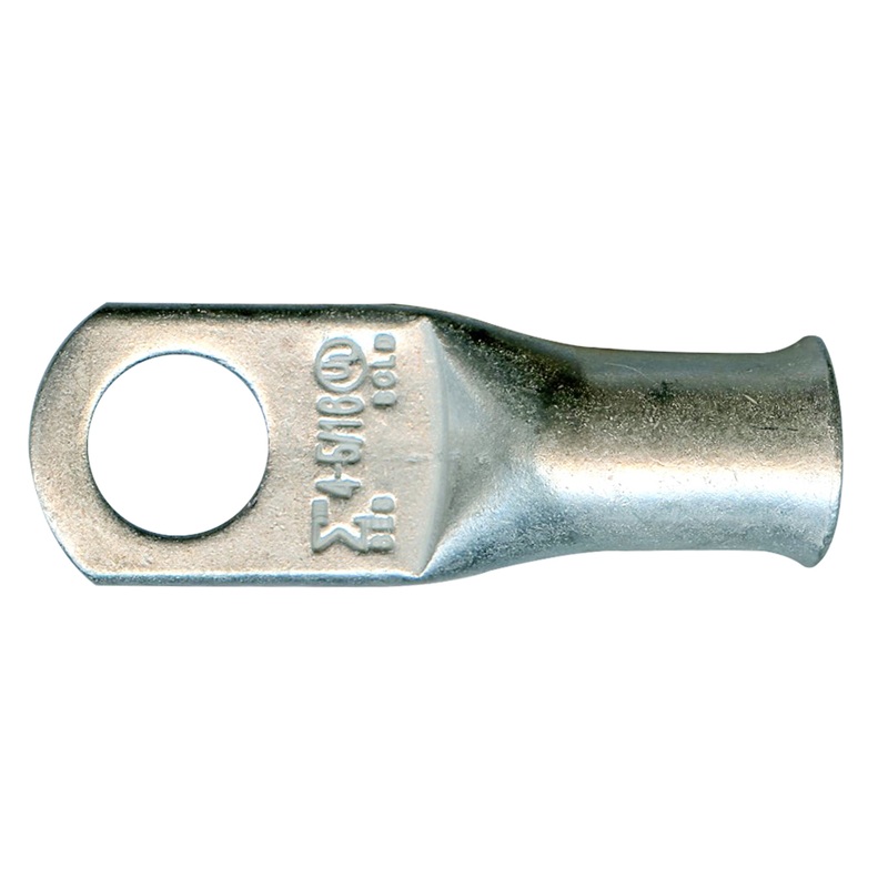 4 AWG Tinned Copper Lug – 5/16 Ring Terminal – 10 or 100 Pack