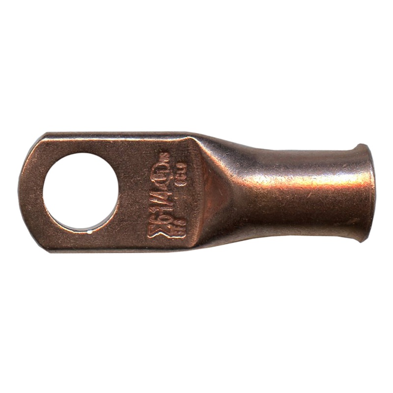 6 AWG Copper Lug – 1/4 Ring Terminal – 10 or 100 Pack