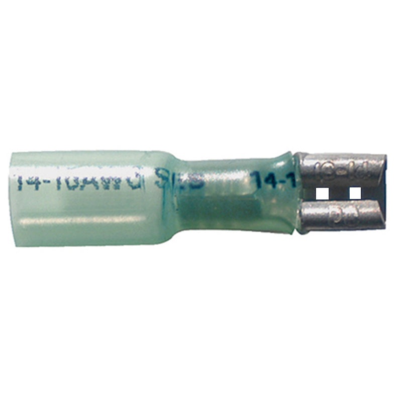 Heat Shrink & Crimp Blue Female Quick Disconnect 16-14 Gauge .187 Tab – 10 to 500 Pack